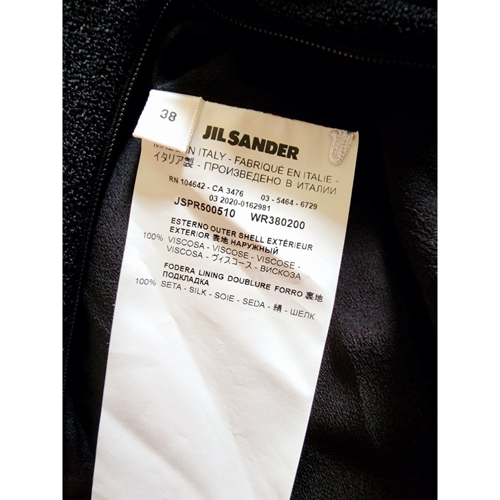 NWT  $3,597 JIL SANDER Black Silk Stretch-crepe Maxi Dress Gown Size 38 (US 6) - Picture 15 of 16